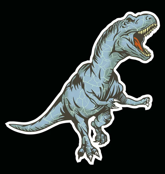 Διανυσματική Απεικόνιση Της Σύνθεσης Κολεγιακό Στυλ Τυραννόσαυρου Rex Απολιθώματος Κείμενο — Διανυσματικό Αρχείο
