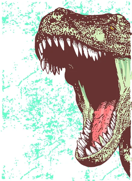 Dibujo Tyrannosaurus Rex Cabeza Vector Arte Editable Para Imprimir Camisetas — Archivo Imágenes Vectoriales