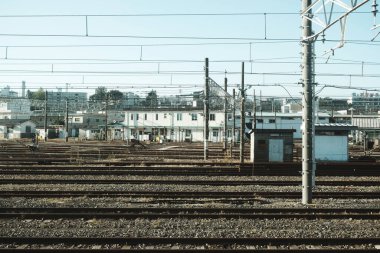Japonya'da tren yolu. 