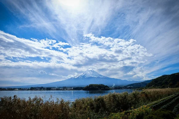 Beautiful Mountain Fuji in cloudy day. Mountain Fuji is the highest mountain in Japan
