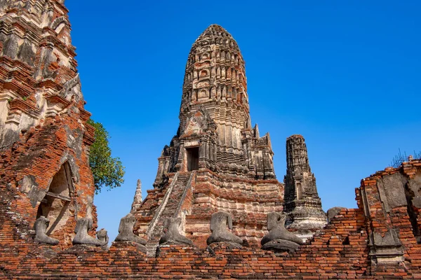 Историческое Место Храма Чайваттанарама Провинции Пхра Накхон Аюттхая Таиланд — стоковое фото