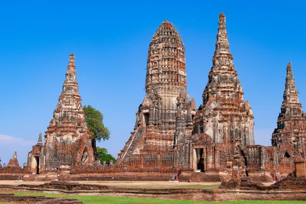 Историческое Место Храма Чайваттанарама Провинции Пхра Накхон Аюттхая Таиланд — стоковое фото
