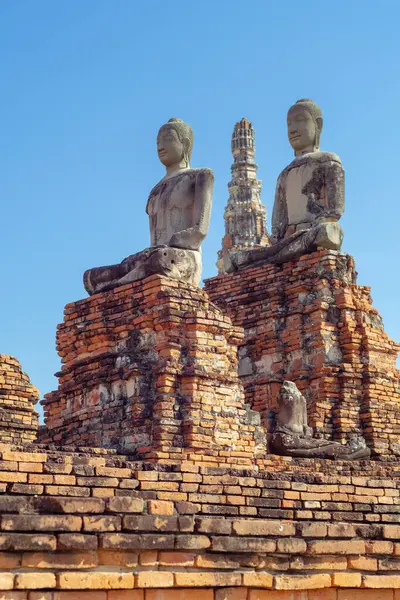 Статуя Будды Храме Чайваттанарама Расположенном Пхра Накхон Аюттхая Таиланд — стоковое фото