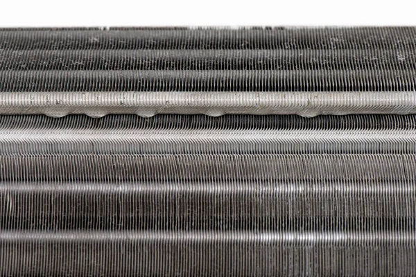 Closeup Drops Fan Coil Unit Condensation Air Conditioner — Stock Photo, Image