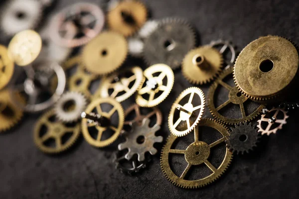 Mechanische Uhrenreparaturkonzept Nahaufnahme Der Teile Einer Mechanischen Armbanduhr — Stockfoto