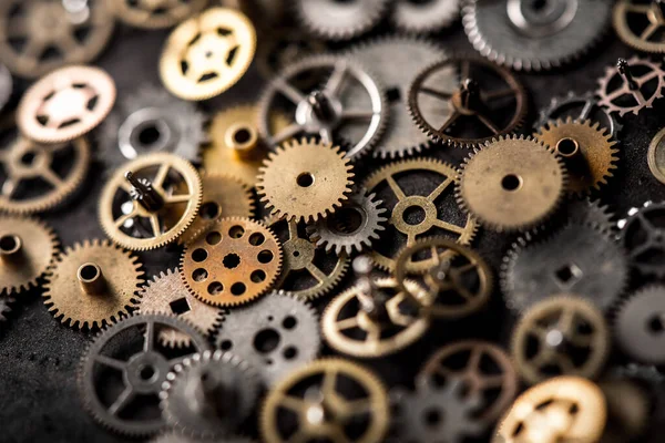 Mechanical Watch Memperbaiki Konsep Menutup Bagian Bagian Jam Tangan Mekanis — Stok Foto