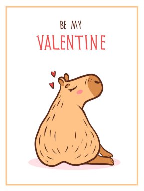 Çizgi film kapibaralı tebrik kartı ve 