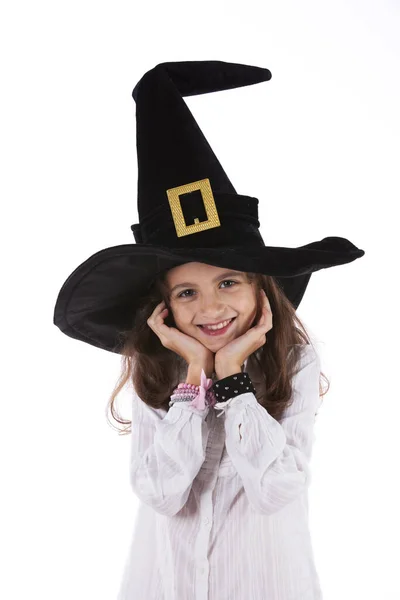 Kind Mit Halloween Hut — Stockfoto
