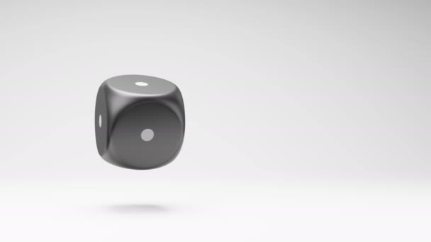 All One Numbered Faces Black Dice Spinning Studio Light Gray — Stok Video