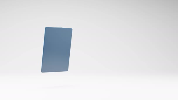 Blauw Klembord Met Een Wit Blanco Vel Papier Spinning Een — Stockvideo