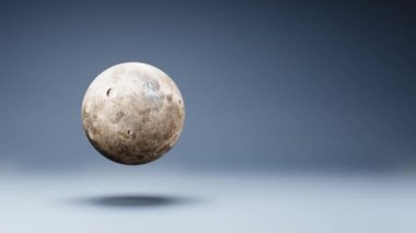 Stüdyo Mavi Arkaplanda Ceres Asteroid Dönüşü, Kopya Boşluğu ile Kusursuz 3B Döngüsü
