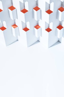 Kopyalama uzaylı soyut geometrik arkaplan. Katlanmış kağıt dokusu. Kirigami evrakları.