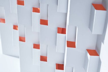 Soyut geometrik arkaplan. Katlanmış kağıt desenli desen. Kirigami evrakları.