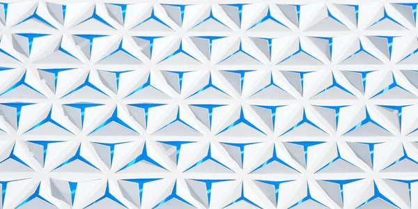 Abstract Geometric Background Triangles Cut Out Paper White Blue Color — Stock Photo, Image