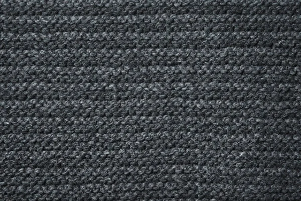 Tecido Malha Listrado Preto Fundo Textura Malha Escura — Fotografia de Stock