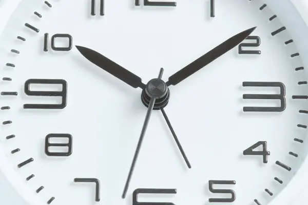 Close Uma Cara Relógio Branco Dez Horas — Fotografia de Stock