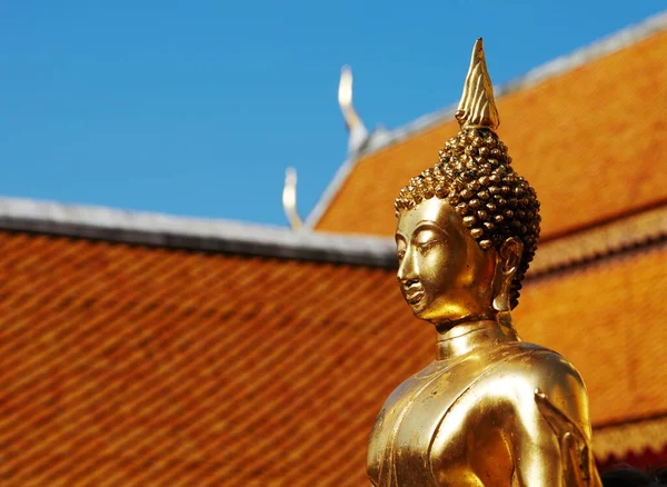 Κοντινό Πλάνο Του Αγάλματος Buddha Ταϊλάνδη — Φωτογραφία Αρχείου