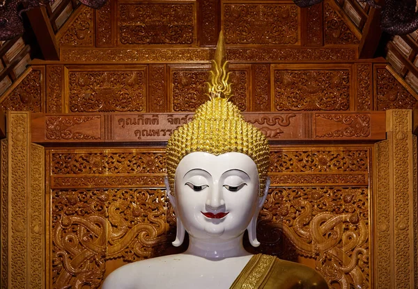 Буддха Статуя Буддийском Храме Бангкоке — стоковое фото