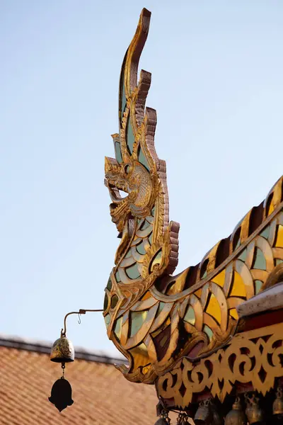 Thai Παραδοσιακή Στέγη Στο Ναό — Φωτογραφία Αρχείου
