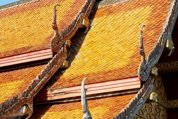 Тайский Стиль Крыши Храма Тай Традиционный Стиль — стоковое фото