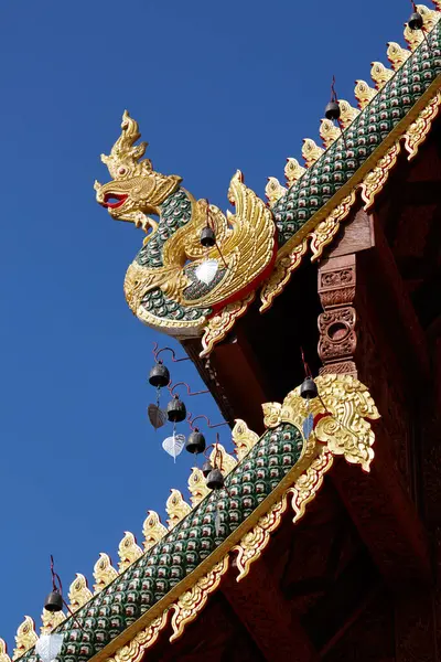 Κινέζικο Άγαλμα Δράκου Στο Ναό Ταϊλάνδη — Φωτογραφία Αρχείου
