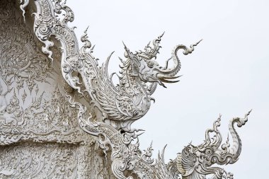 Thai tapınağı, güzel beyaz duvar, Tayland tapınağı