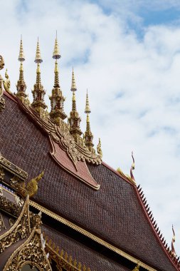 Thai tapınağı, wat rong rhun, chiang rai, thailand