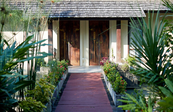 old wooden house in the garden
