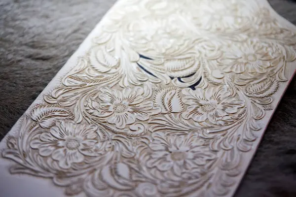 Handmade Beautiful Lace White Background Closeup — Stock Photo, Image