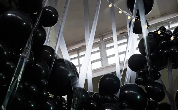 Zwarte Witte Ballonnen — Stockfoto