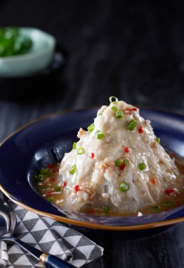 Çin yemeği, soğuk tatlı patates ezmesi.