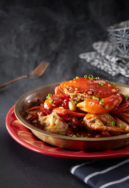 Традиційна Китайська Їжа Тушкований Краб — стокове фото