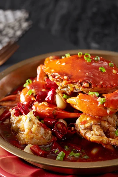 传统中餐 烤螃蟹 特写镜头 — 图库照片