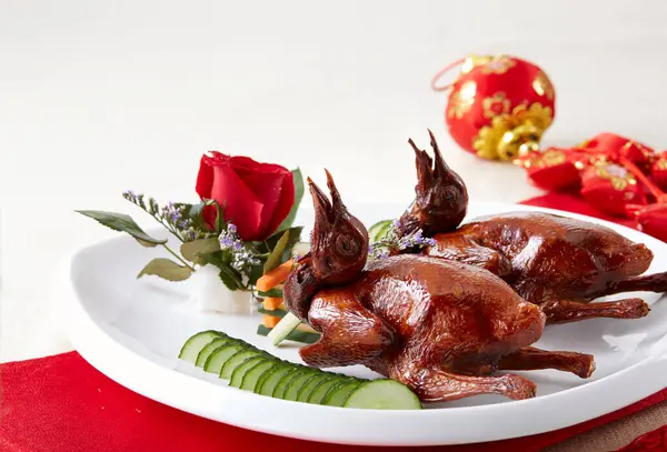 chinese new year food , roasted pigeon