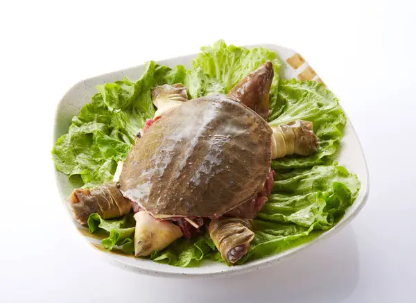 Fresh Raw Fish Salad Leaves — Stock Photo, Image