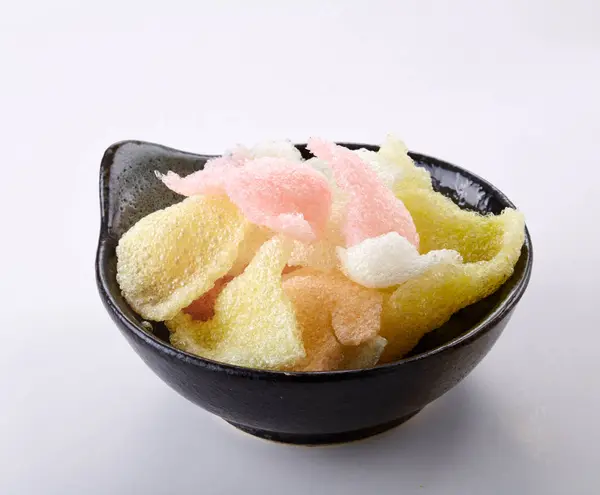 Japońska Tradycyjna Miska Ryżu Czarnym Tle — Zdjęcie stockowe