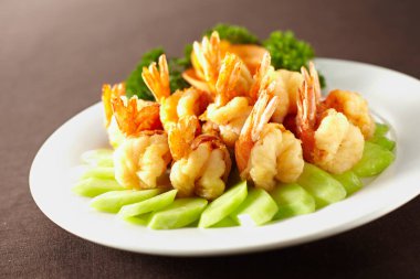 Geleneksel Çin mutfağı, kızarmış karides.