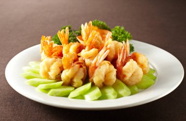 Geleneksel Çin mutfağı, kızarmış karides.