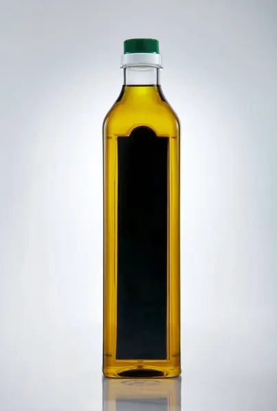 Пляшка Олії Ізольована Білому Тлі — стокове фото