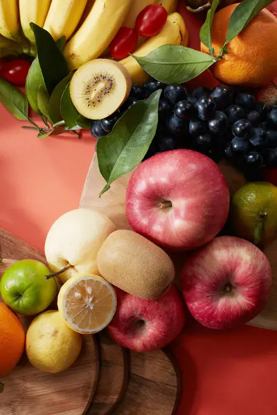 Closeup Wide Variety Fruits Background — Stock Photo, Image