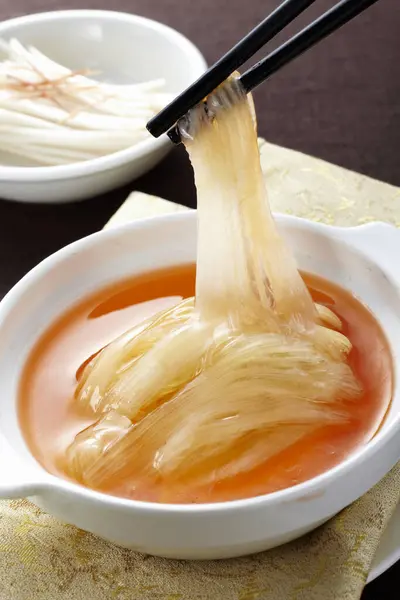 Cozinha Tradicional Chinesa Sopa Barbatana Tubarão — Fotografia de Stock