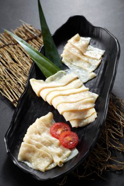 Taze malzemeler, platekloseup üzerine tereyağı