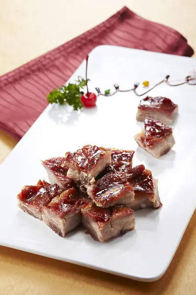 Cozinha Chinesa Tradicional Costelas Porco Grelhadas — Fotografia de Stock