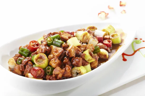 Traditional Chinese Cuisine Kung Pao Chicken — Stock Photo, Image
