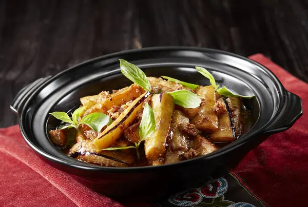 Tradiční Čínské Jídlo Dušené Lilky — Stock fotografie
