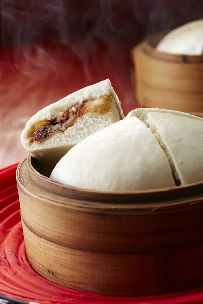 Tradiční Čínské Jídlo Dušené Vepřové Buchty — Stock fotografie