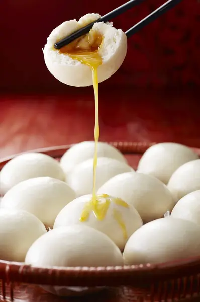 Традиционная Китайская Еда Заварные Булочки — стоковое фото
