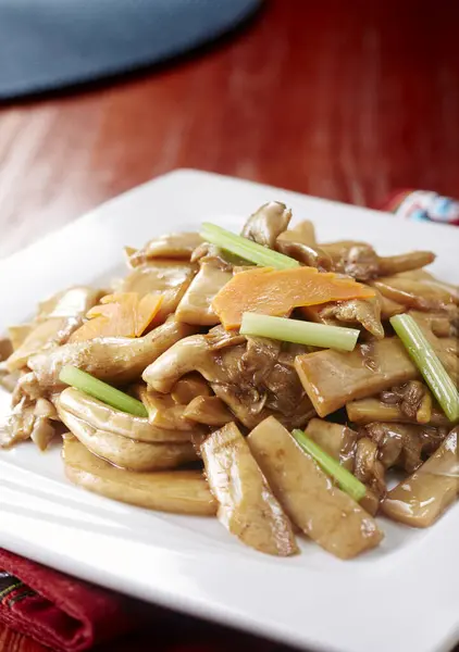 Traditionelles Chinesisches Essen Gebratene Pilze — Stockfoto