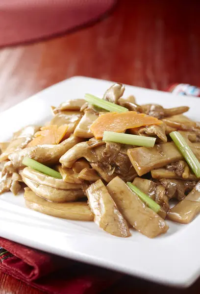 Geleneksel Çin Yemekleri Kızarmış Mantarlar — Stok fotoğraf