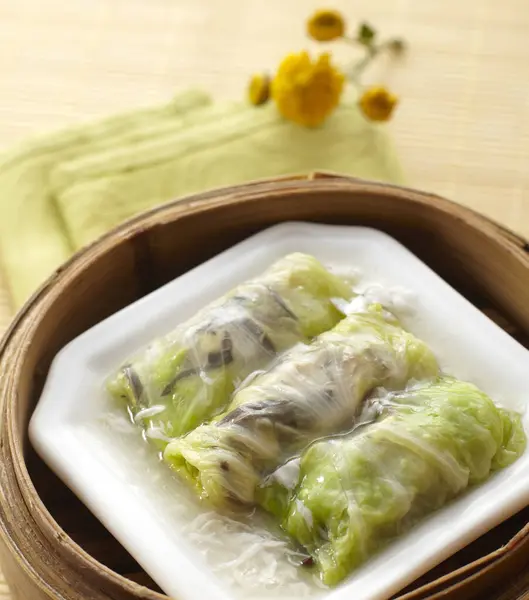 Čínské Jarní Jídlo Zeleninové Role — Stock fotografie